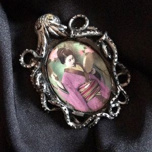 Geisha pendant with your choice of necklace.